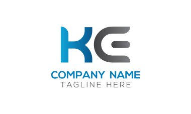 İlk Alfabe Ke Logo Tasarım Şablonu. Bağlı Harf Ke Logo Vektörü