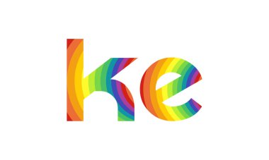 İlk Alfabe Ke Logo Tasarım Şablonu. Bağlı Harf Ke Logo Vektörü