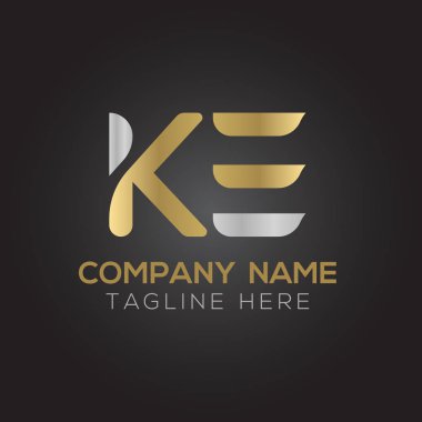 İlk Alfabe Ke Logo Tasarım Şablonu. Bağlı Harf Ke Logo Vektörü