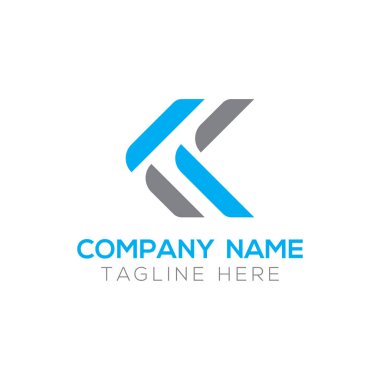 İlk Alfabe Kk Logo Tasarım Şablonu. Bağlı Harf Kk Logo Vektörü