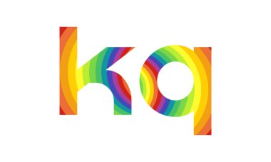 İlk Alfabe Kq Logo Tasarım Şablonu. Bağlı Harf Kq Logo Vektörü
