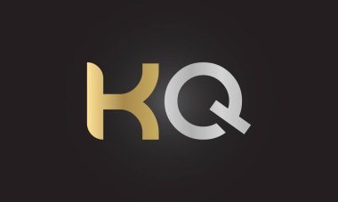 İlk Alfabe Kq Logo Tasarım Şablonu. Bağlı Harf Kq Logo Vektörü