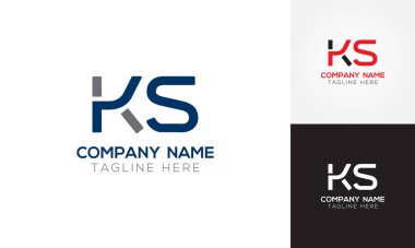 Initial Alphabet KS Logo Design vector Template. Linked Letter KS Logo Vector clipart