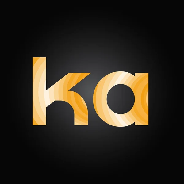 初始字母Ka标志设计矢量模板 连字符Ka Logo向量 — 图库矢量图片