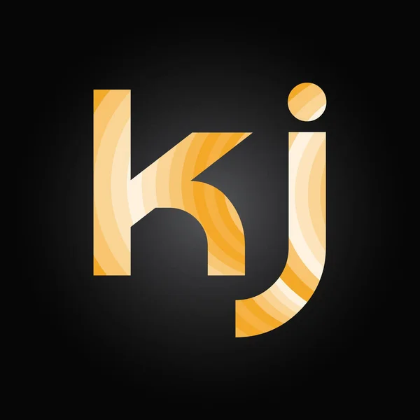 初始字母Kj标志设计矢量模板 连字符Kj Logo向量 — 图库矢量图片