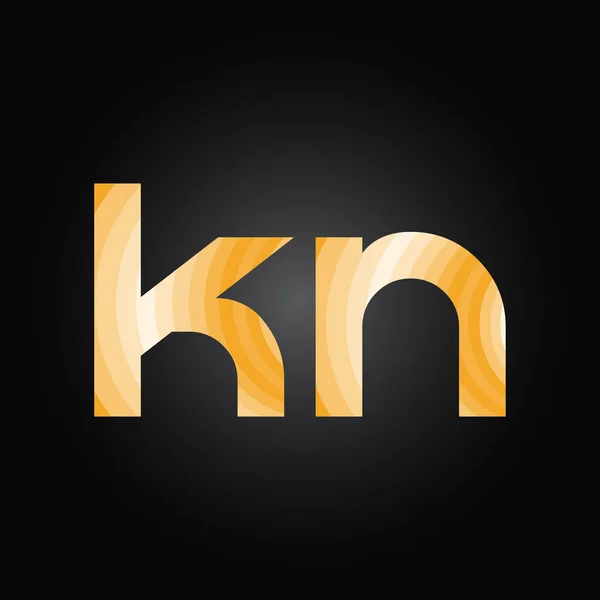 初始字母Kn标志设计矢量模板 连体字母Kn Logo向量 — 图库矢量图片