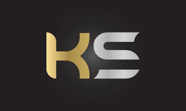 初始字母Ks标志设计向量模板 连体字母Ks标志向量 — 图库矢量图片