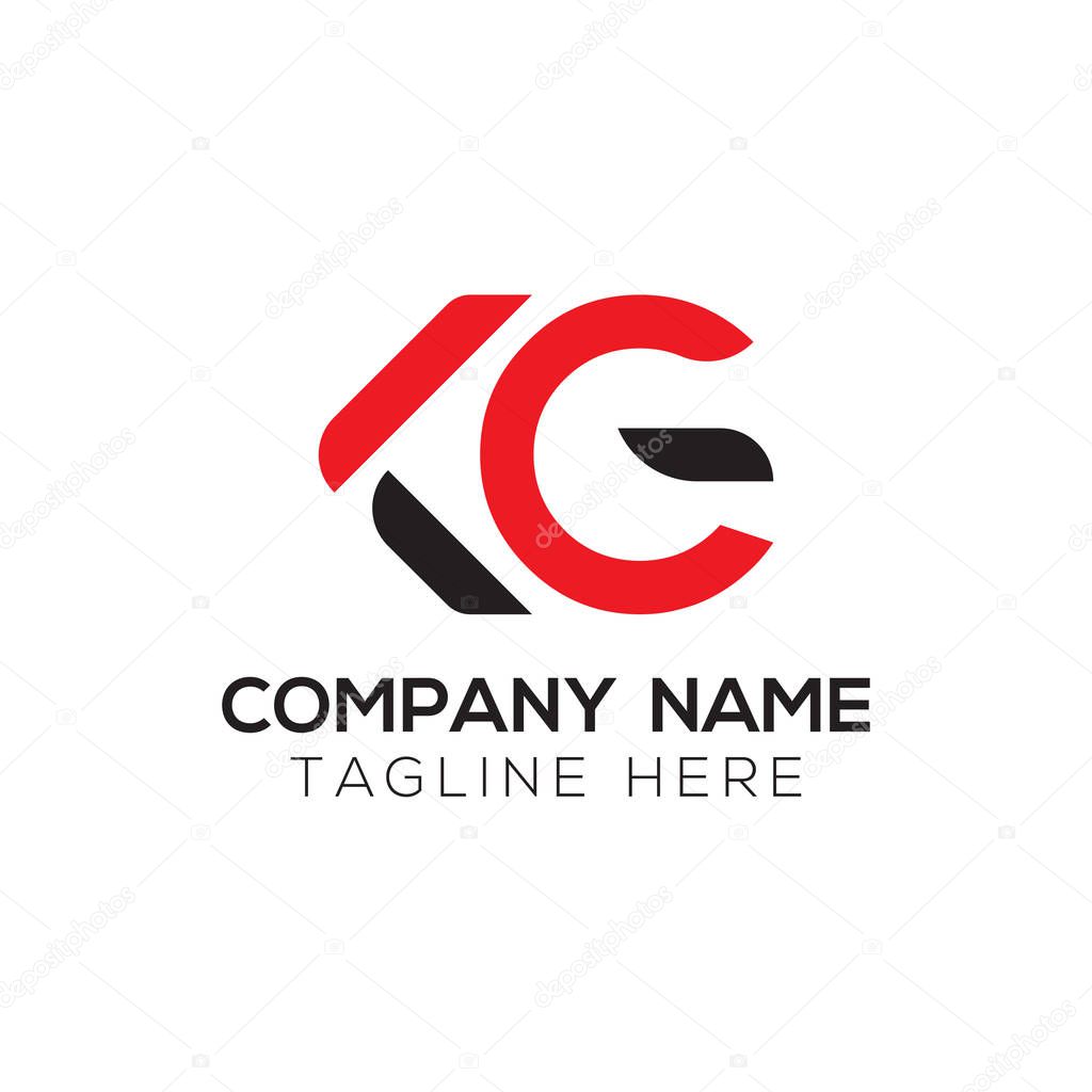 Initial Alphabet KG Logo Design vector Template. Linked Letter KG Logo Vector