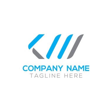 İlk Alfabe Kw Logo Tasarım Şablonu. Bağlı Harf Kw Logo Vektörü