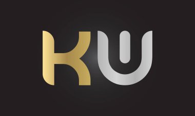 İlk Alfabe Kw Logo Tasarım Şablonu. Bağlı Harf Kw Logo Vektörü