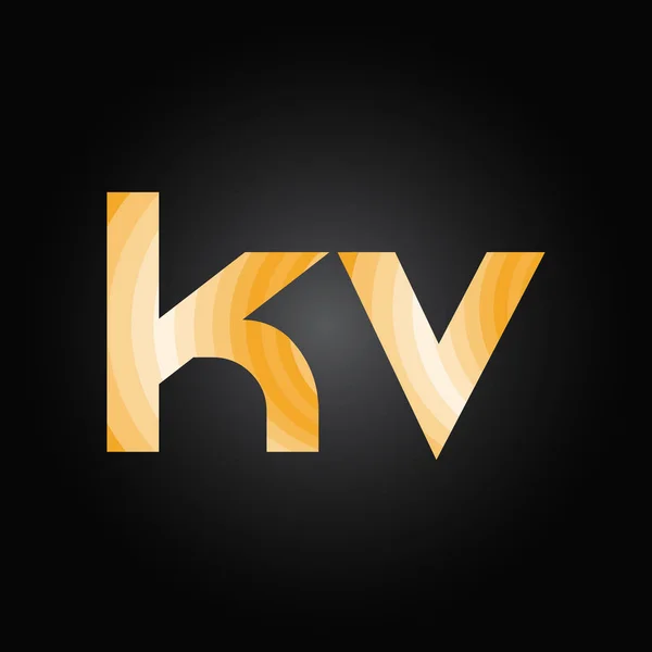 初始字母Kv标志设计矢量模板 连字符Kv Logo向量 — 图库矢量图片