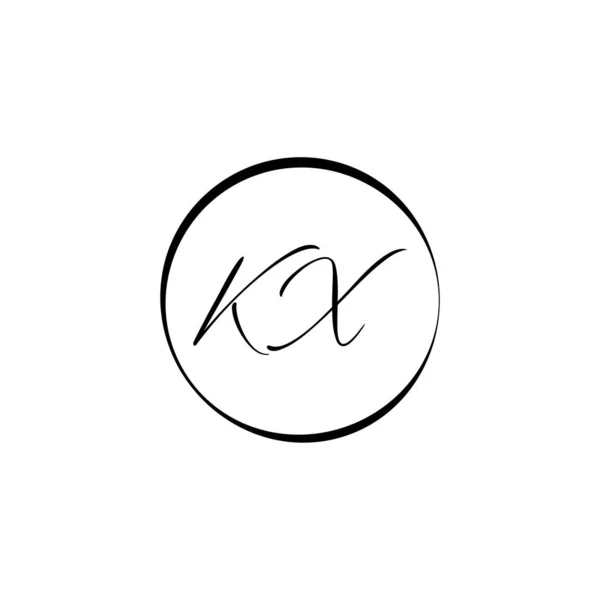 Modelo Inicial Vetor Projeto Logotipo Alfabeto Carta Vinculada Logo Vector —  Vetores de Stock