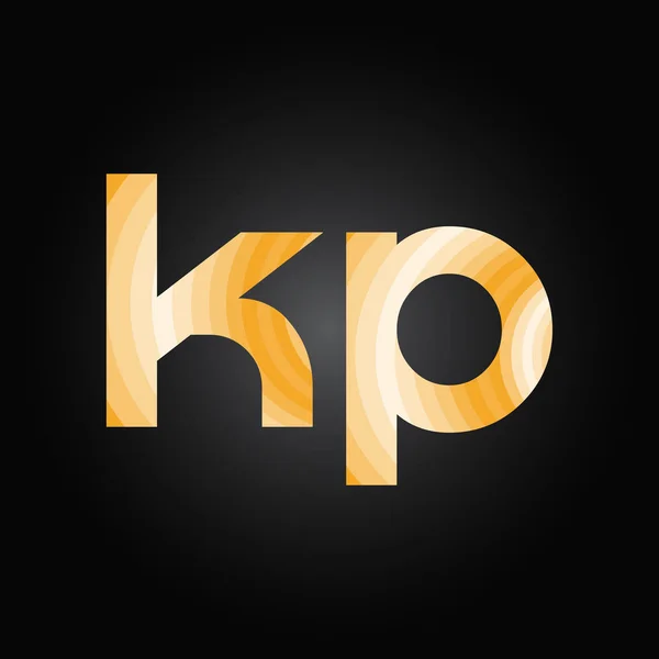 初始字母Kp标志设计矢量模板 连字符Kp Logo向量 — 图库矢量图片