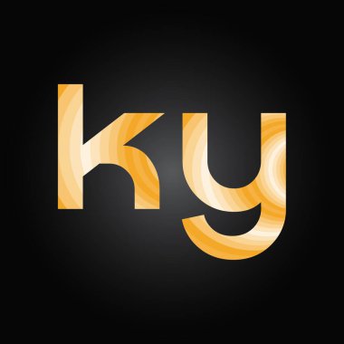 İlk Bağlı Harf Ky Logo Tasarım Şablonu. Yaratıcı Soyut Ky Logo Vektörü