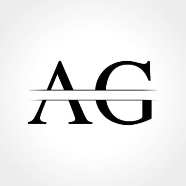 Yaratıcı modern iş tipografi vektör şablonlu ilk Ag Harf Logosu. Yaratıcı Soyut Harf Tarım Logosu Tasarımı