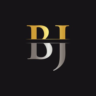 Yaratıcı modern iş tipografi vektör şablonlu ilk Bj Letter logosu. Yaratıcı Soyut Harf Bj Logo Tasarımı