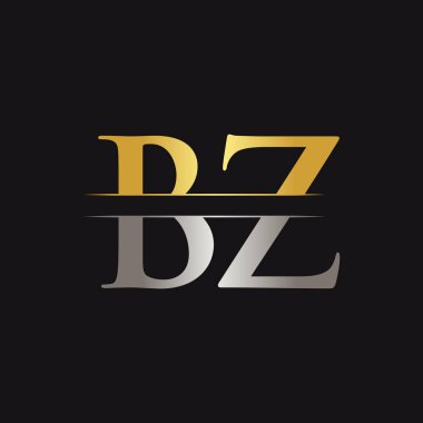 Yaratıcı modern iş tipografi vektör şablonlu ilk Bz Harf Logosu. Yaratıcı Soyut Harf Bz Logo Tasarımı