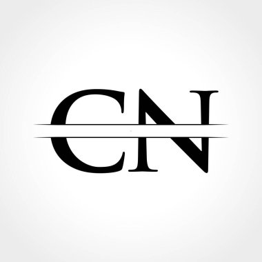 Yaratıcı modern iş tipografi vektör şablonlu ilk Cn Harf Logosu. Yaratıcı Soyut Harf Cn Logo Tasarımı