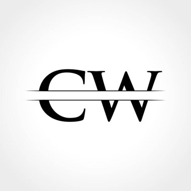 Yaratıcı modern iş tipografi vektör şablonlu ilk Cw Harf Logosu. Yaratıcı Soyut Harf Cw Logo Tasarımı