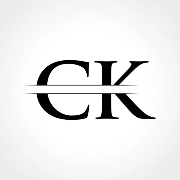 Yaratıcı modern iş tipografi vektör şablonlu ilk Ck Harf Logosu. Yaratıcı Soyut Harf Ck Logo Tasarımı