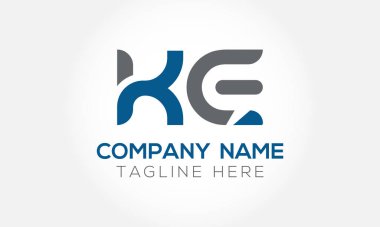 Initial Linked Letter KE Logo Design vector Template. Creative Abstract KE Logo Design Vector Illustration
