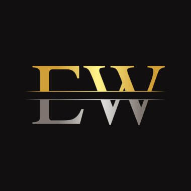 Initial EW Letter Linked Logo Business Vector Template. Creative Letter EW Logo Design