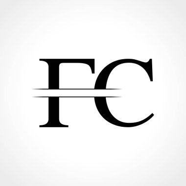 Fc harfi Tip Logo Tasarım Şablonu. Soyut Harf Fc logosu Tasarımı