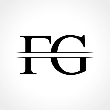 Fg harfi Tip Logo Tasarım Şablonu. Soyut Harf Fg logosu Tasarımı