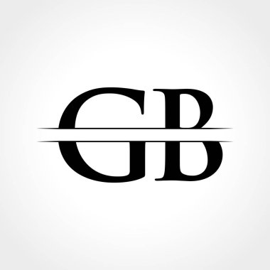 Gb harfi Tip Logo Tasarım Şablonu. Soyut Harf Gb logosu Tasarımı