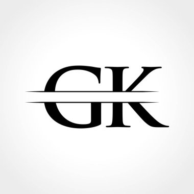 Gk harfi Tip Logo Tasarım Şablonu. Soyut Harf Gk logosu Tasarımı