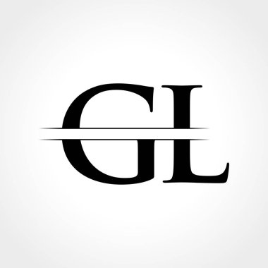 Gl harfi Tip Logo Tasarım Şablonu. Soyut Harf GI logosu Tasarımı