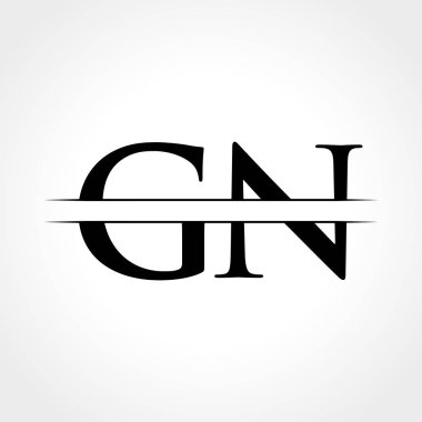 Gn harfi Tip Logo Tasarım Şablonu. Soyut Harf Gn logo Tasarımı