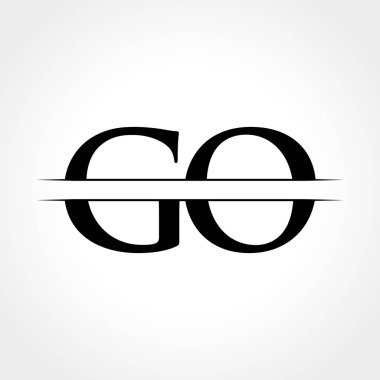 Git harf tipi logo tasarım vektör şablonu. Soyut Harf Go logosu Tasarımı