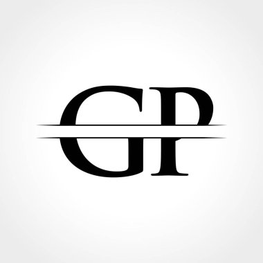 Gp harfi Tip Logo Tasarım Şablonu. Soyut Harf GP logosu Tasarımı