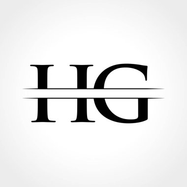 Hg harfi Tip Logo Tasarım Şablonu. Soyut Harf Hg logosu Tasarımı