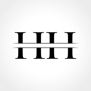 Yüksek harf Tip Logo Tasarım Şablonu. Soyut Harf Hh logosu Tasarımı
