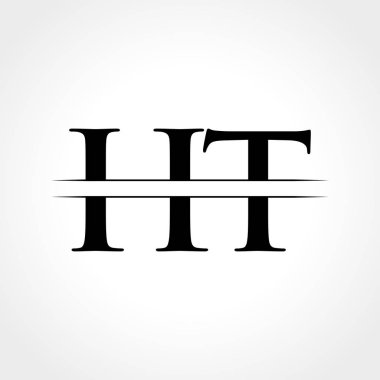 Ht harfi Tip Logo Tasarım Şablonu. Soyut Harf Ht logosu Tasarımı