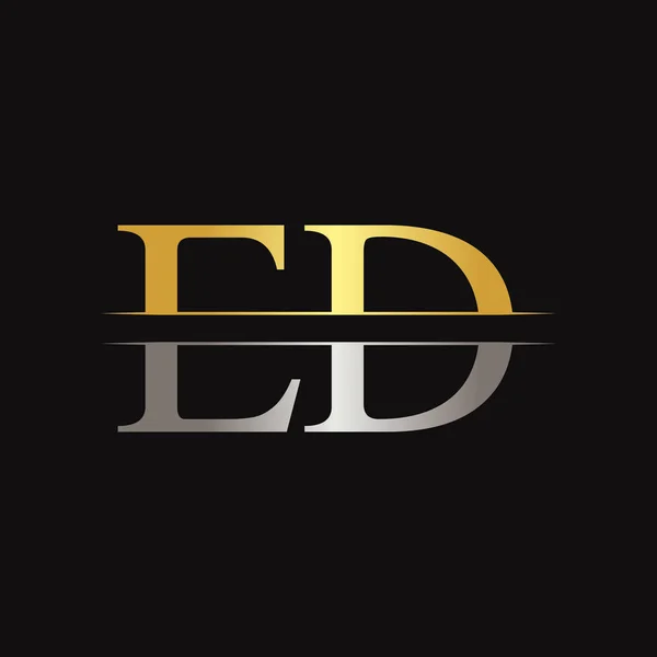 初始Ed字母链接标志业务向量模板 创意信Ed标志设计 — 图库矢量图片