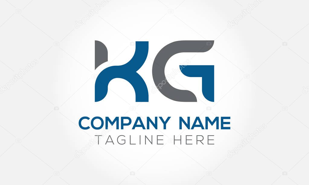 Initial Linked Letter KG Logo Design vector Template. Creative Abstract KG Logo Design Vector Illustration