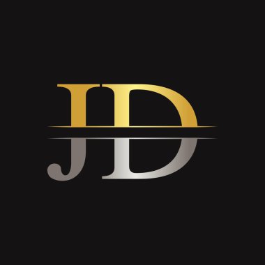 Jd harfi Tip Logo Tasarım Şablonu. Soyut Harf Jd logosu Tasarımı