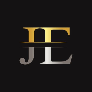 Je harfi Tip Logo Tasarım Şablonu. Soyut Harf Je logo Tasarımı