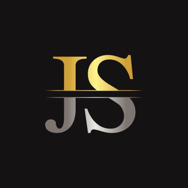 Js harfi Tip Logo Tasarım Şablonu. Soyut Harf J logosu Tasarımı