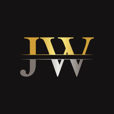 Jw harfi Tip Logo Tasarım Şablonu. Soyut Harf Jw logo Tasarımı