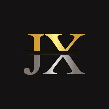 Jx harfi Tip Logo Tasarım Şablonu. Soyut Harf Jx logo Tasarımı