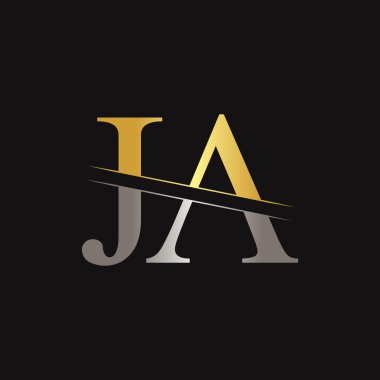 Ja harfi Tip Logo Tasarım Şablonu. Soyut Harf Ja logosu Tasarımı