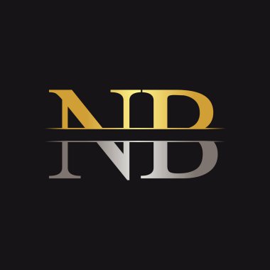İlk Monogram Harf Nb Logo Tasarım Vektör Şablonu. Nb Harfi Logo Tasarımı