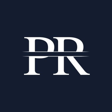 İlk Monogram Harf Öncesi Logo Tasarım Vektör Şablonu. Prr Harf Logosu Tasarımı
