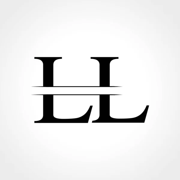 Kezdeti Betű Logo Design Vektor Sablonja Absztrakt Black Letter Logó — Stock Vector