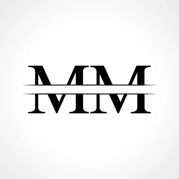 Initial MM letters Decorative luxury wedding logo - stock vector