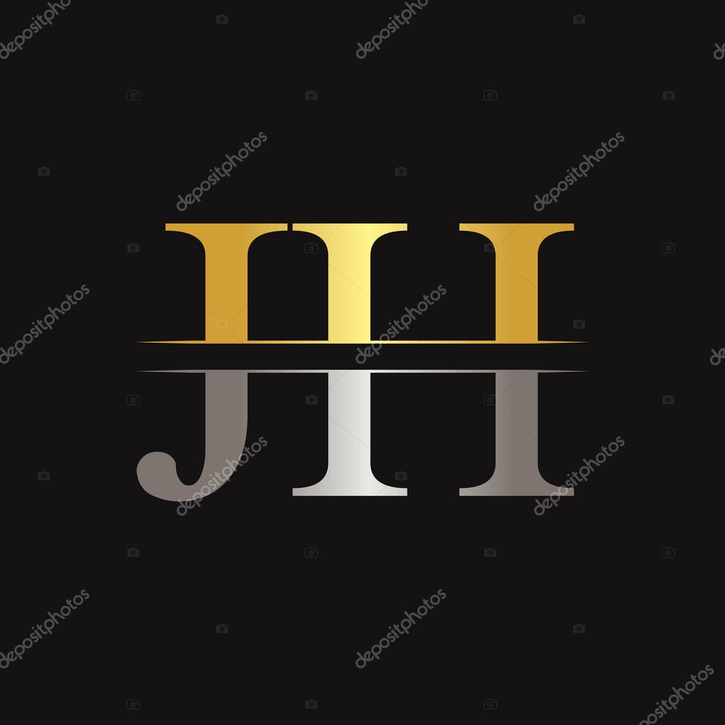 JH letter Type Logo Design vector Template. Abstract Letter JH logo Design
